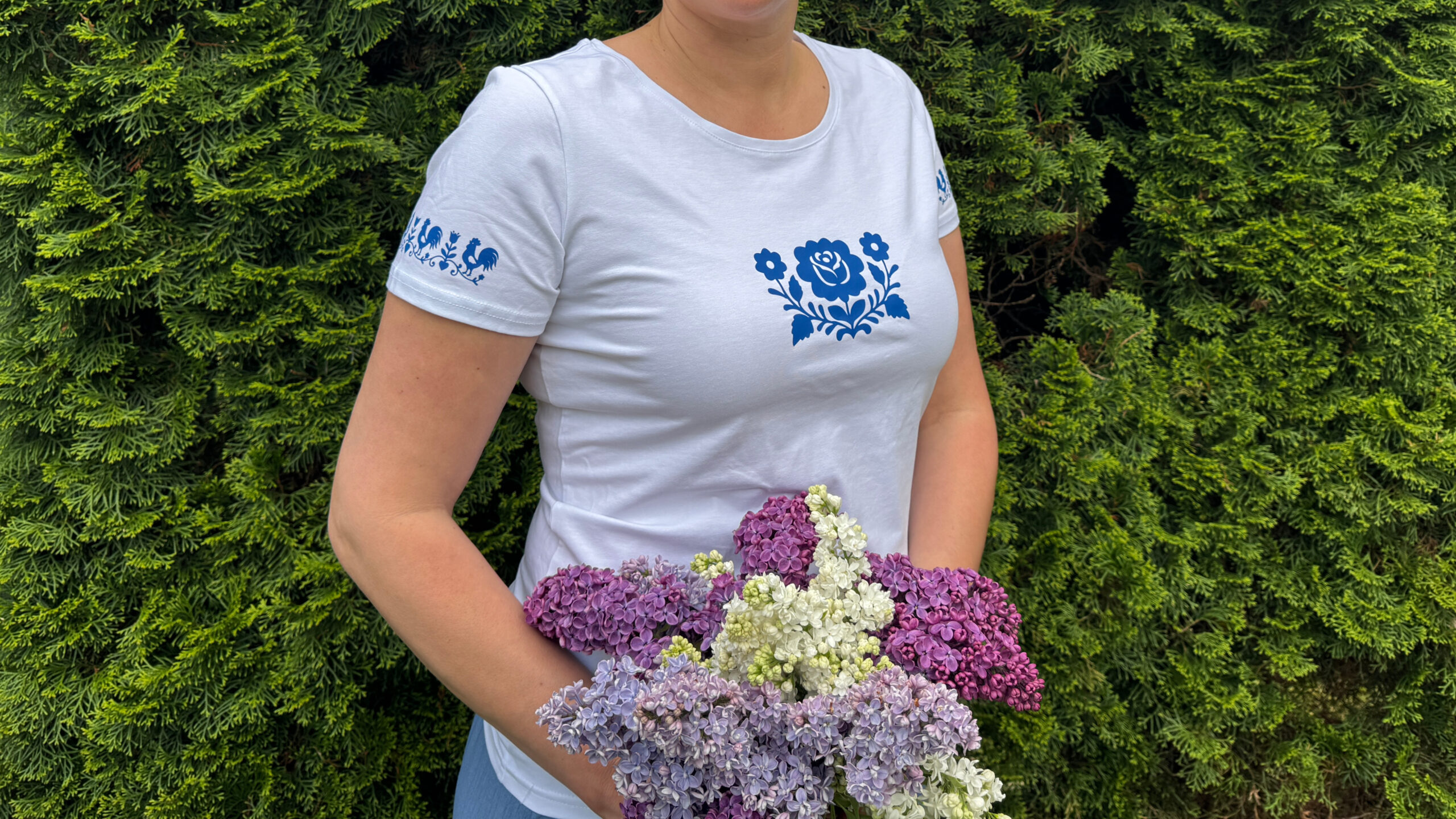 Návod na folklórní tričko s motivem modrotisku 💙🌿